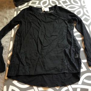 Long sleeve lace top